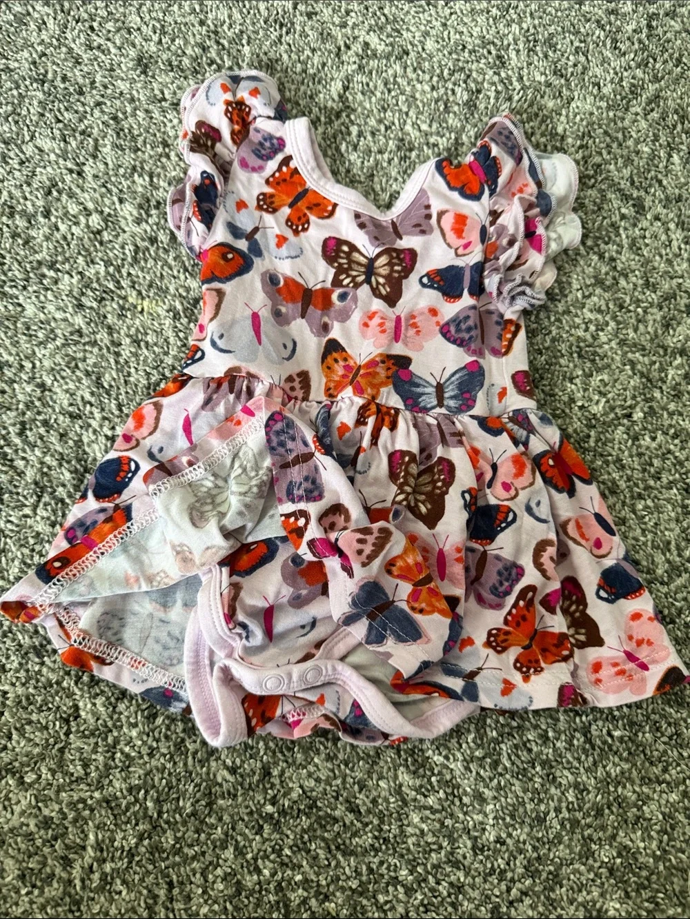 Little Sleepies Bundle Bodysuits Onesies Dress Size 0-3M Ice Cream Butterfly
